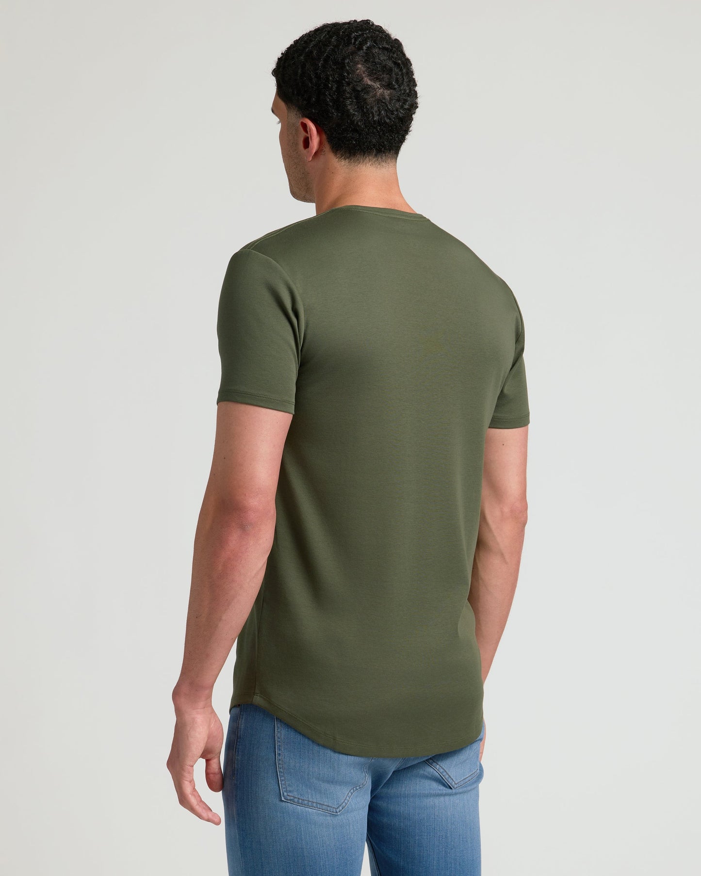 Grove Tall Premium Pima Crew Curved Hem