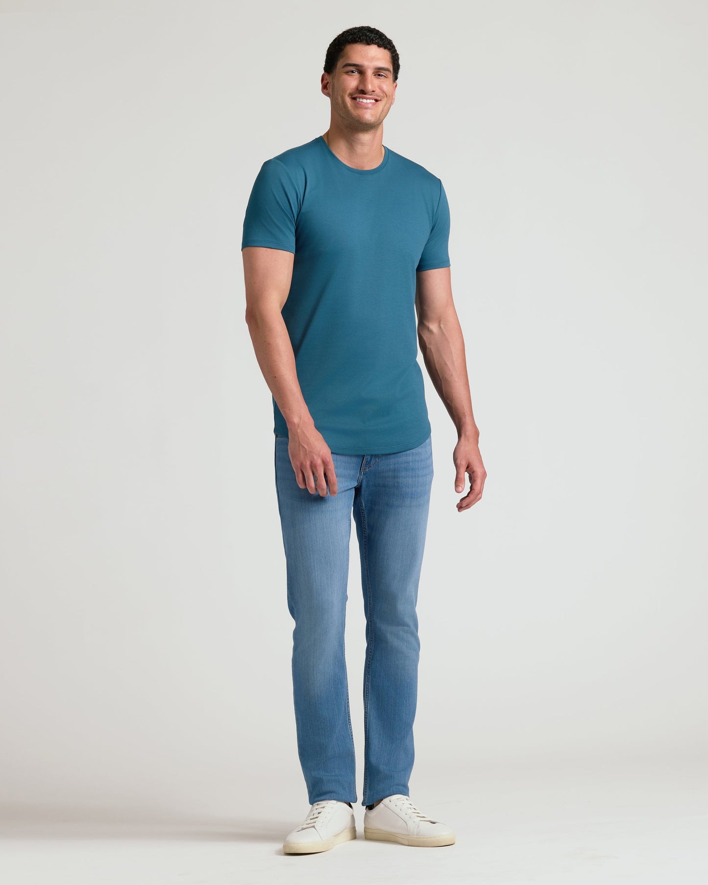 Lagoon Tall Premium Pima Crew Curved Hem
