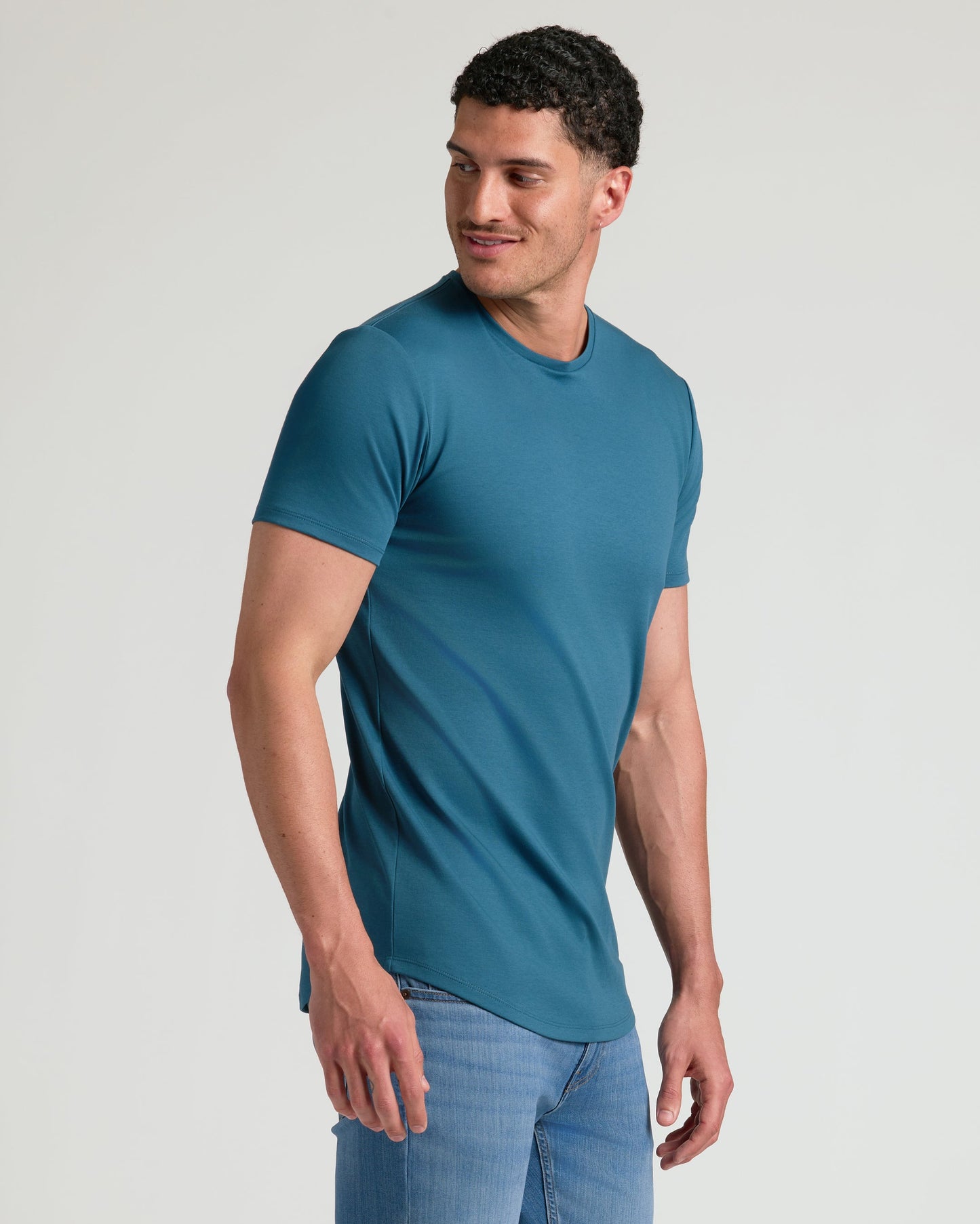 Lagoon Tall Premium Pima Crew Curved Hem