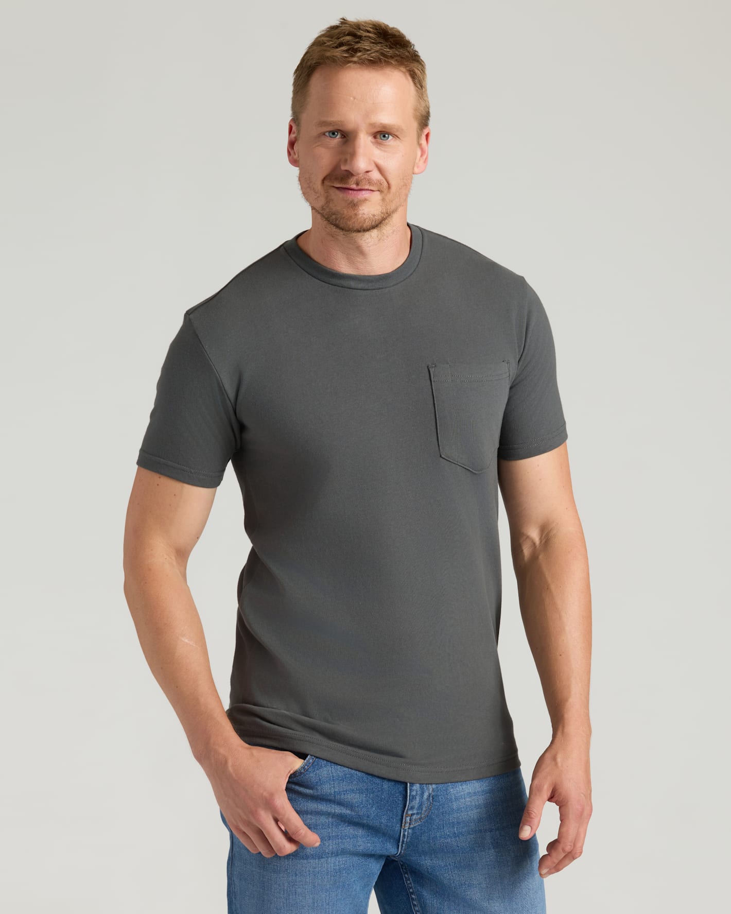 Carbon Tall Heavyweight Pocket Crew