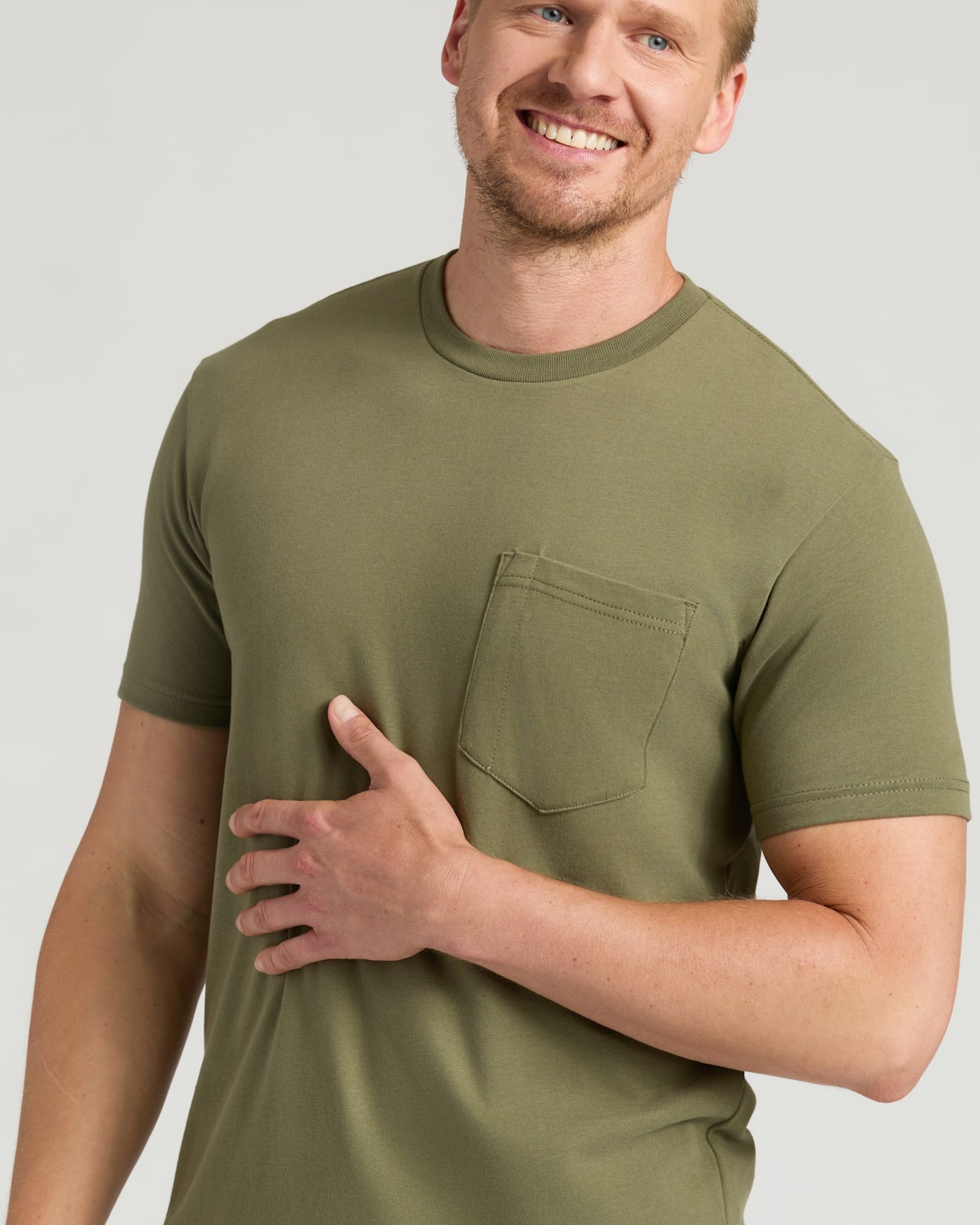Military Green Tall Heavyweight Pocket Crew