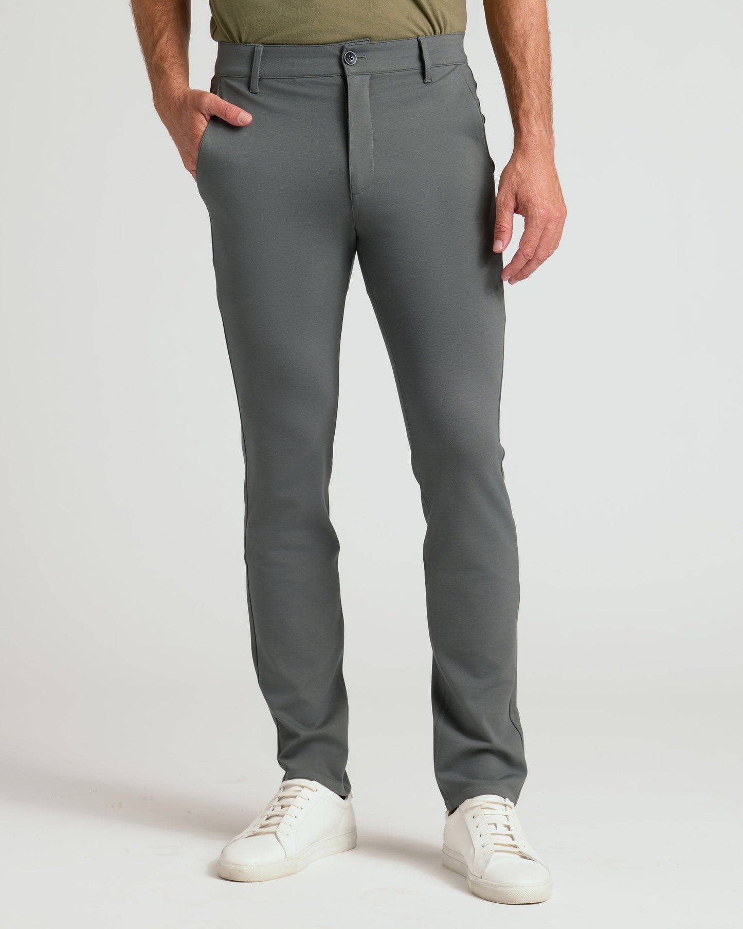 Black & Carbon Slim Comfort Knit Chino Pant 2-Pack