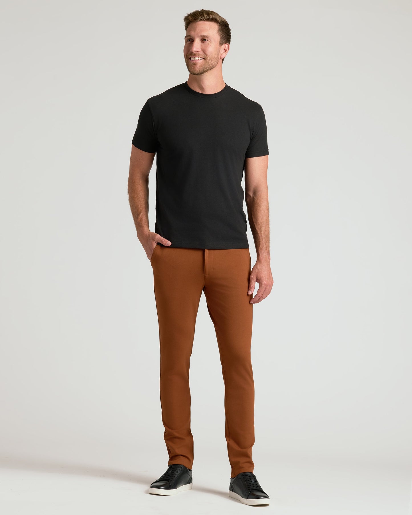 Khaki Suede Brown Slim Comfort Knit Chino 2-Pack
