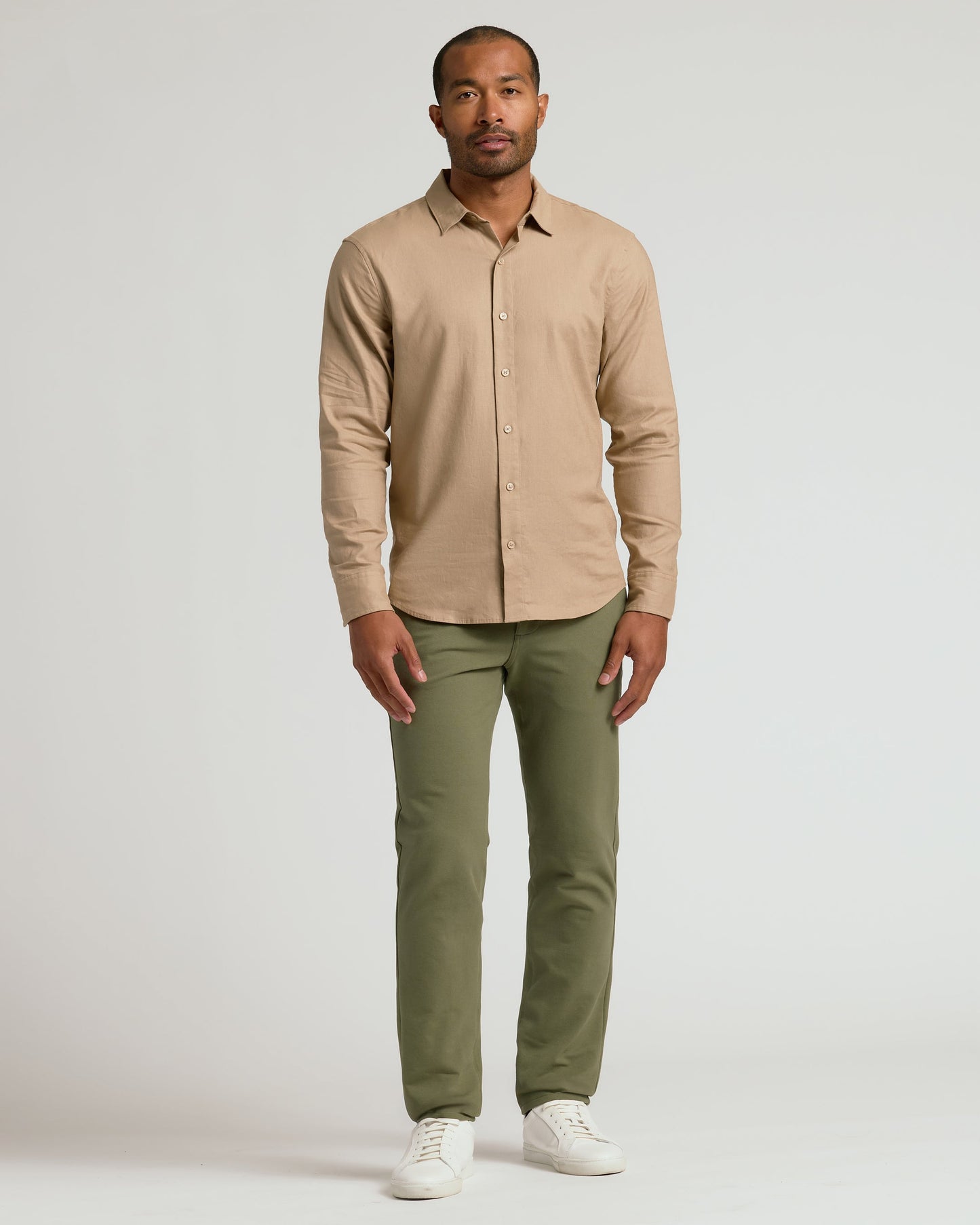 Military Green Straight Chino Pants 2.0