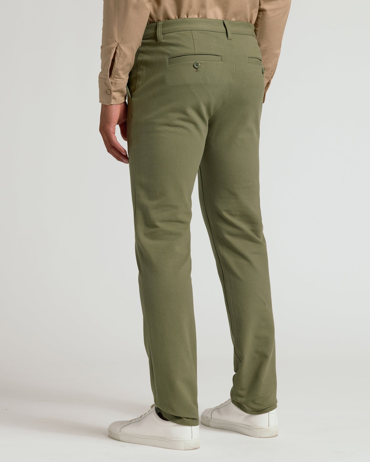 Military Green Straight Chino Pants 2.0