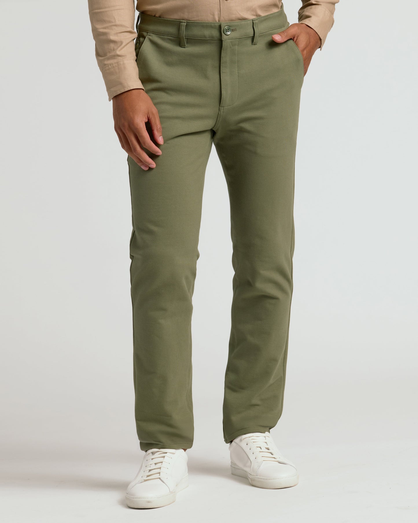 Military Green Straight Chino Pants 2.0