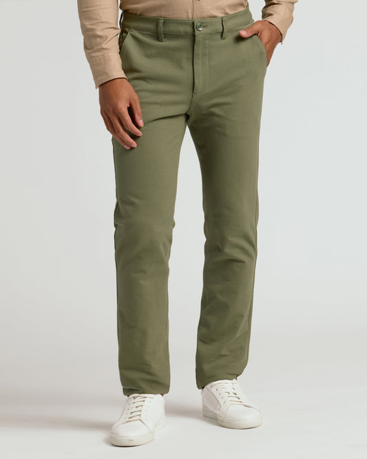 Military Green Straight Chino Pants 2.0