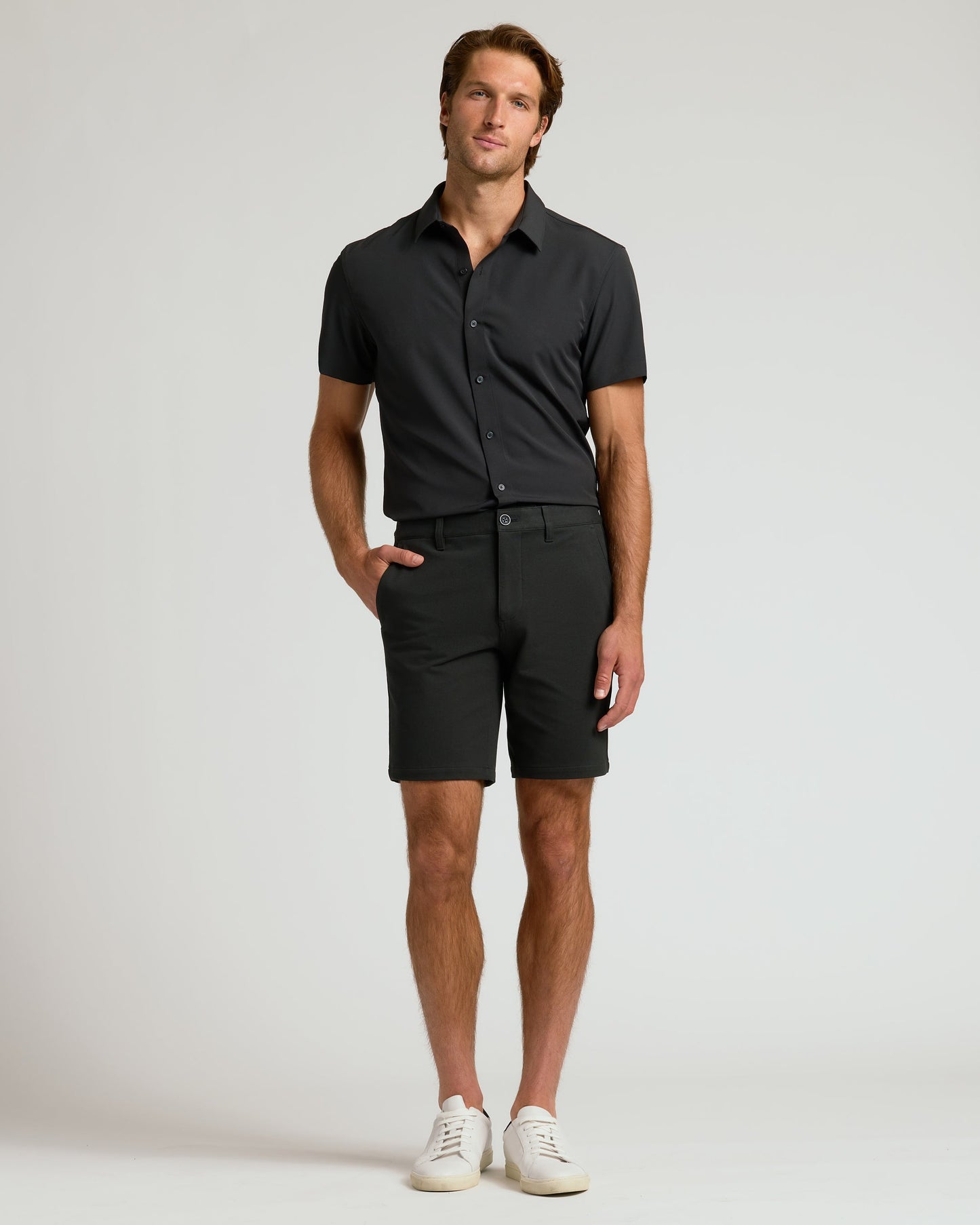 9" Black Chino Shorts 2.0