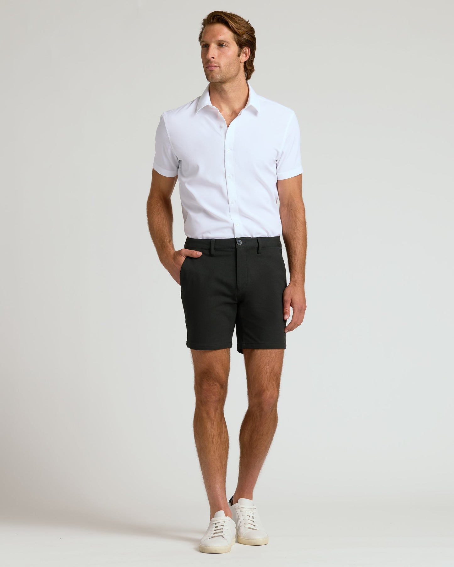 7" Black Chino Shorts 2.0