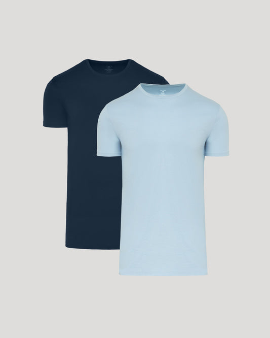 Navy & Ether Classic Tall Premium Pima Crew 2-Pack