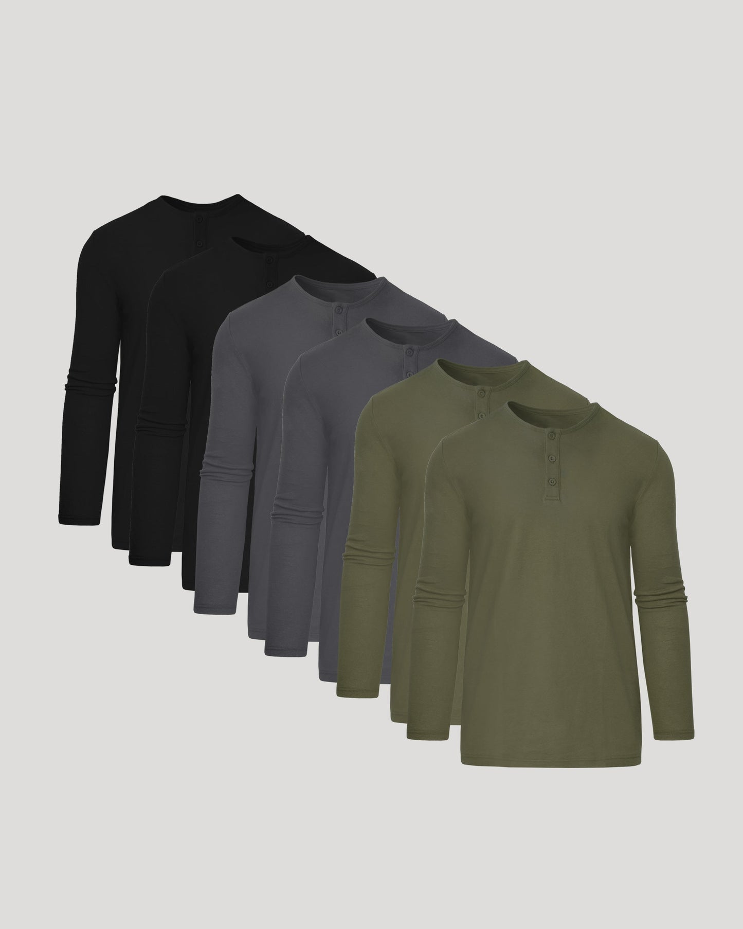 Timeless Tall Classic Long Sleeve Henley 6-Pack