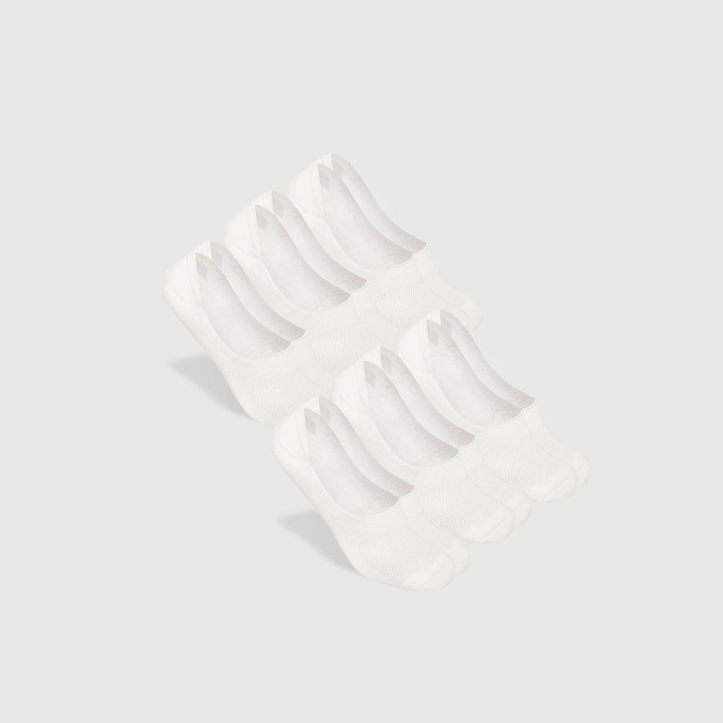 White No Show Socks 6-Pack