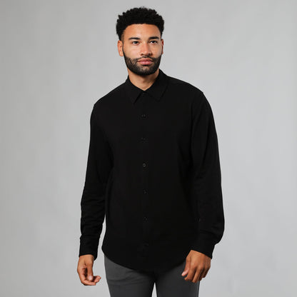 Black & Navy Long Sleeve Knit Shirt 2-Pack