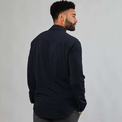 Black & Navy Long Sleeve Knit Shirt 2-Pack