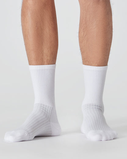 White Active Half Crew Socks 12-Pack