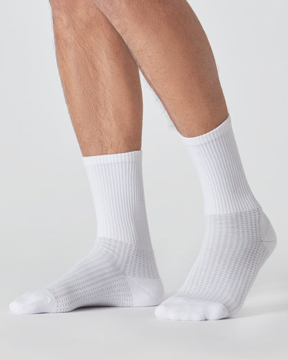 White Active Half Crew Socks 12-Pack