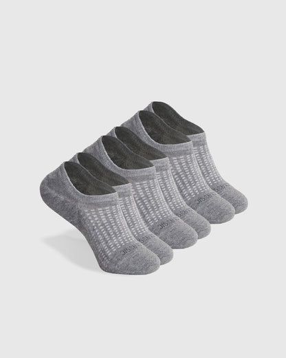 Heather Gray Active No Show Socks 3-Pack
