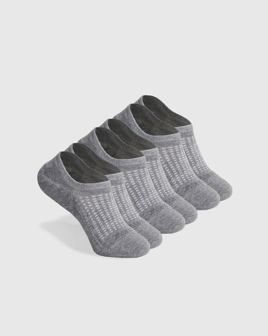 Heather Gray Active No Show Socks 3-Pack