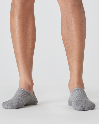 Heather Gray Active No Show Socks 3-Pack