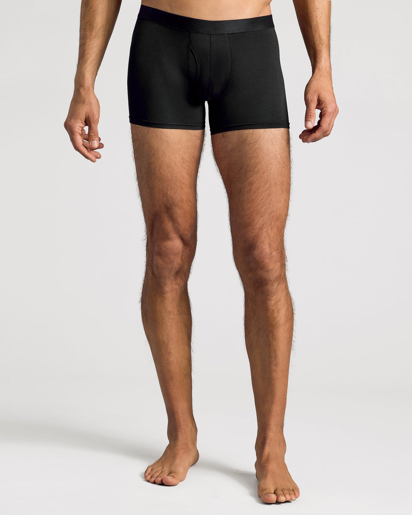 Black Boxer Trunks W/ Fly 6-Pack