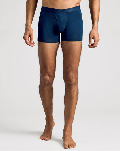Navy Boxer Trunks W/ Fly 6-Pack