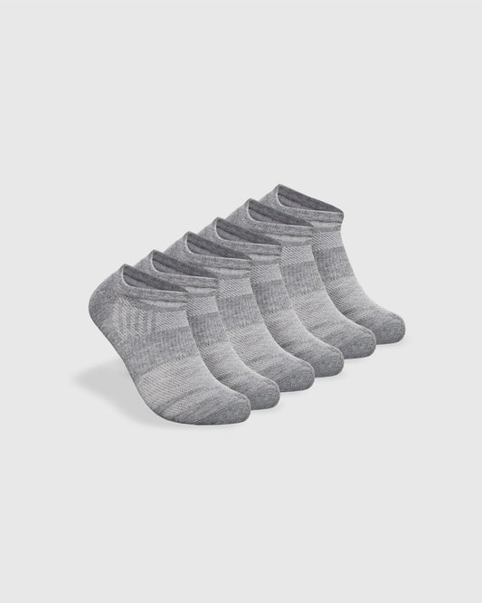 Heather Gray No Show Socks 3-Pack 2.0