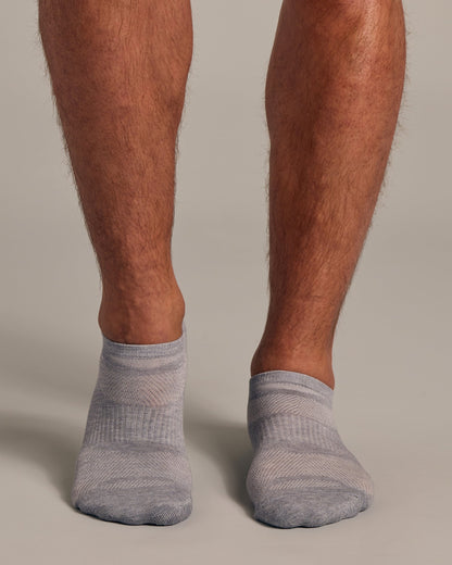 Heather Gray No Show Socks 3-Pack 2.0