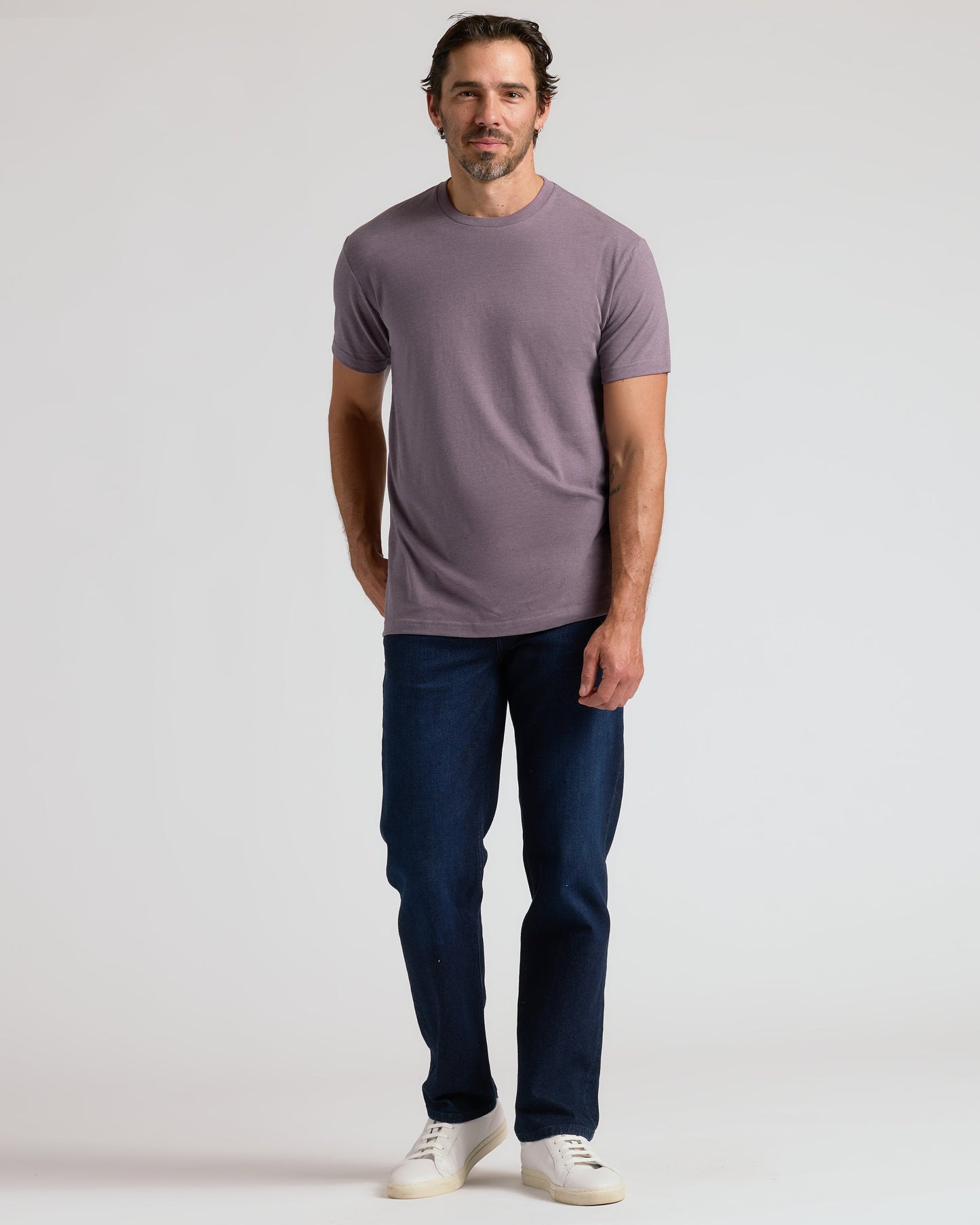 Dark Heather Amethyst Classic Crew Neck