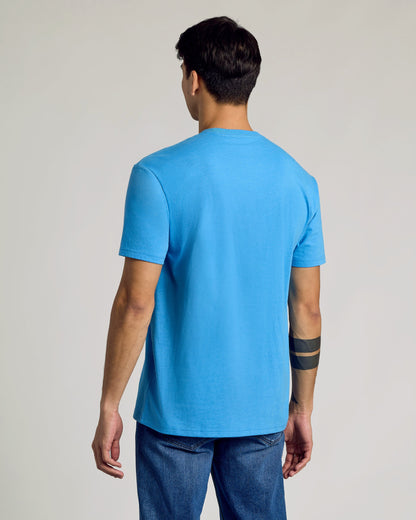 Dark Heather Bahama Blue Classic Crew Neck