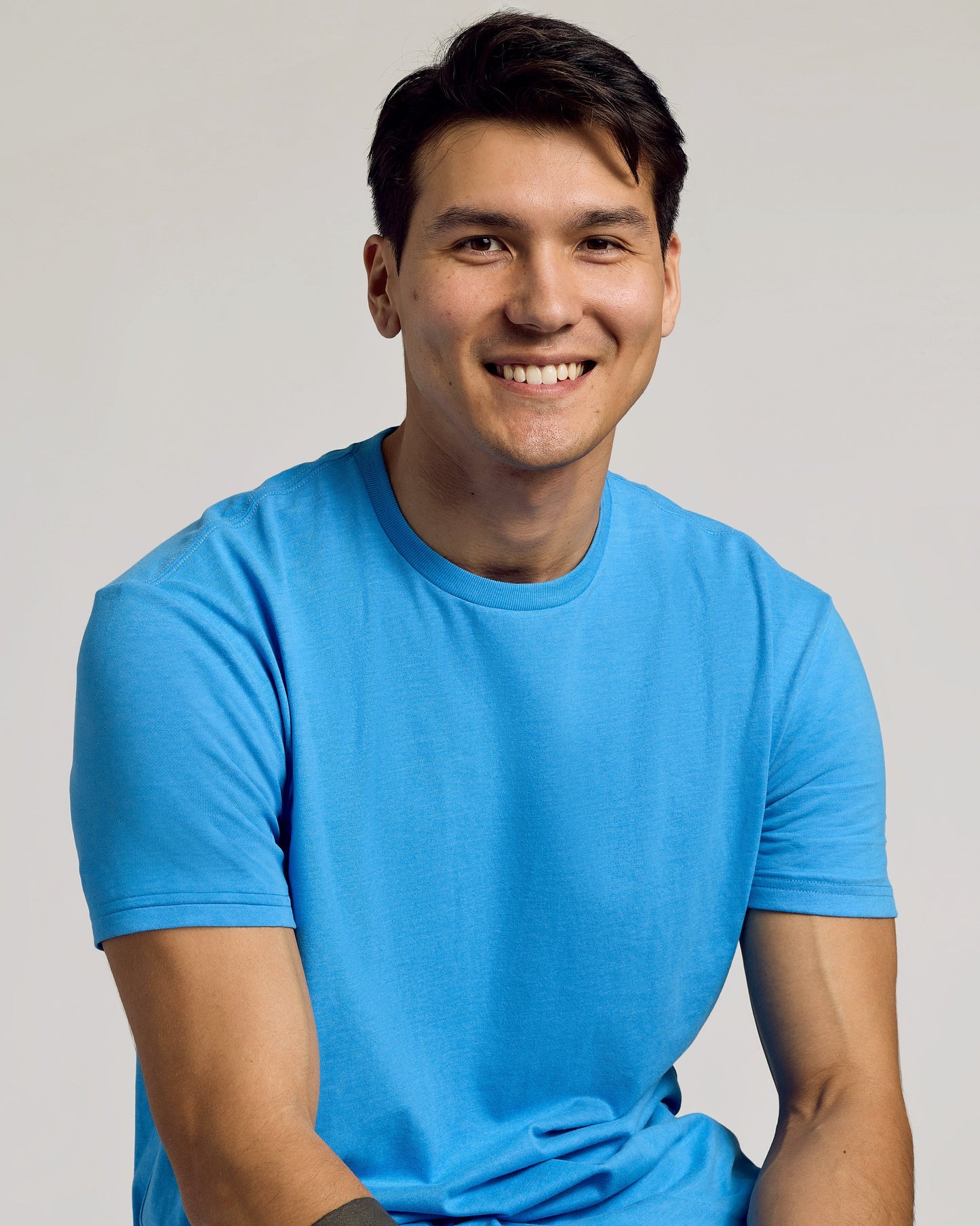 Dark Heather Bahama Blue Classic Crew Neck