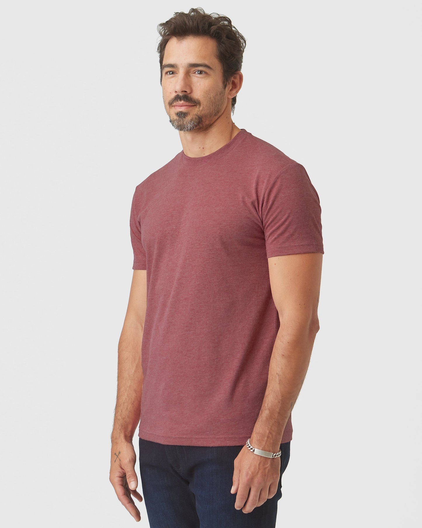 Heather Crimson Classic Crew Neck