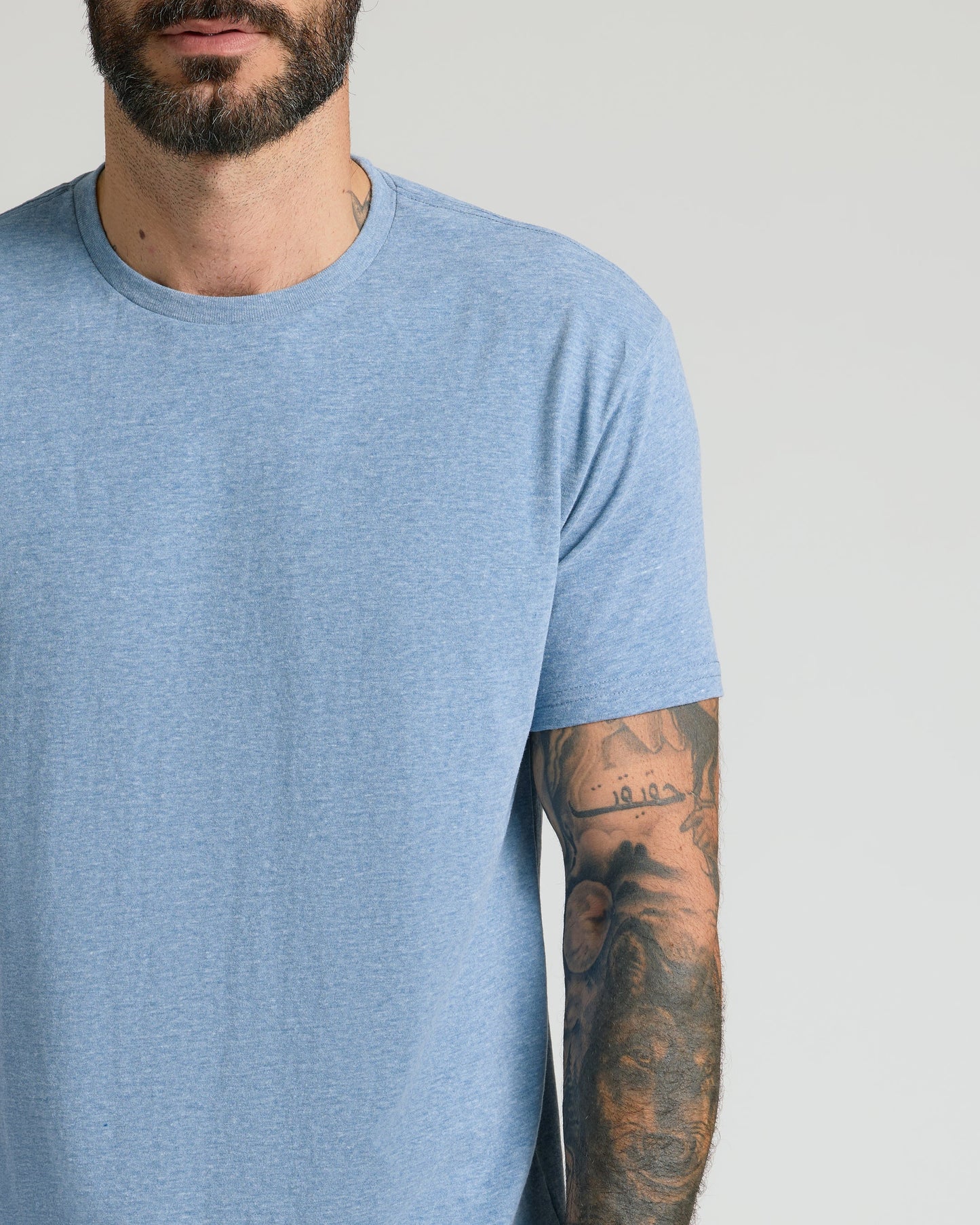 Heather Indigo Classic Crew Neck