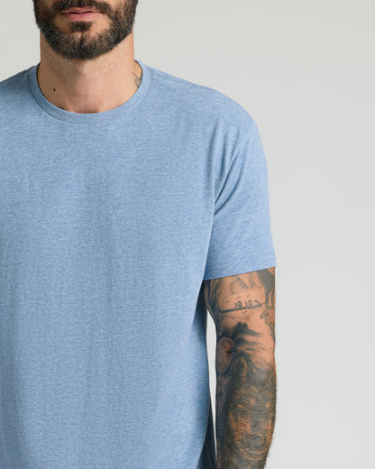 Heather Indigo Classic Crew Neck