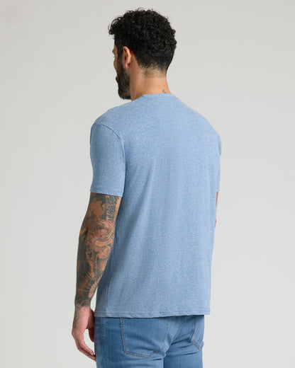 Heather Indigo Classic Crew Neck