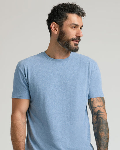 Heather Indigo Classic Crew Neck