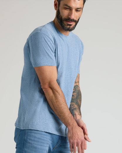 Heather Indigo Classic Crew Neck