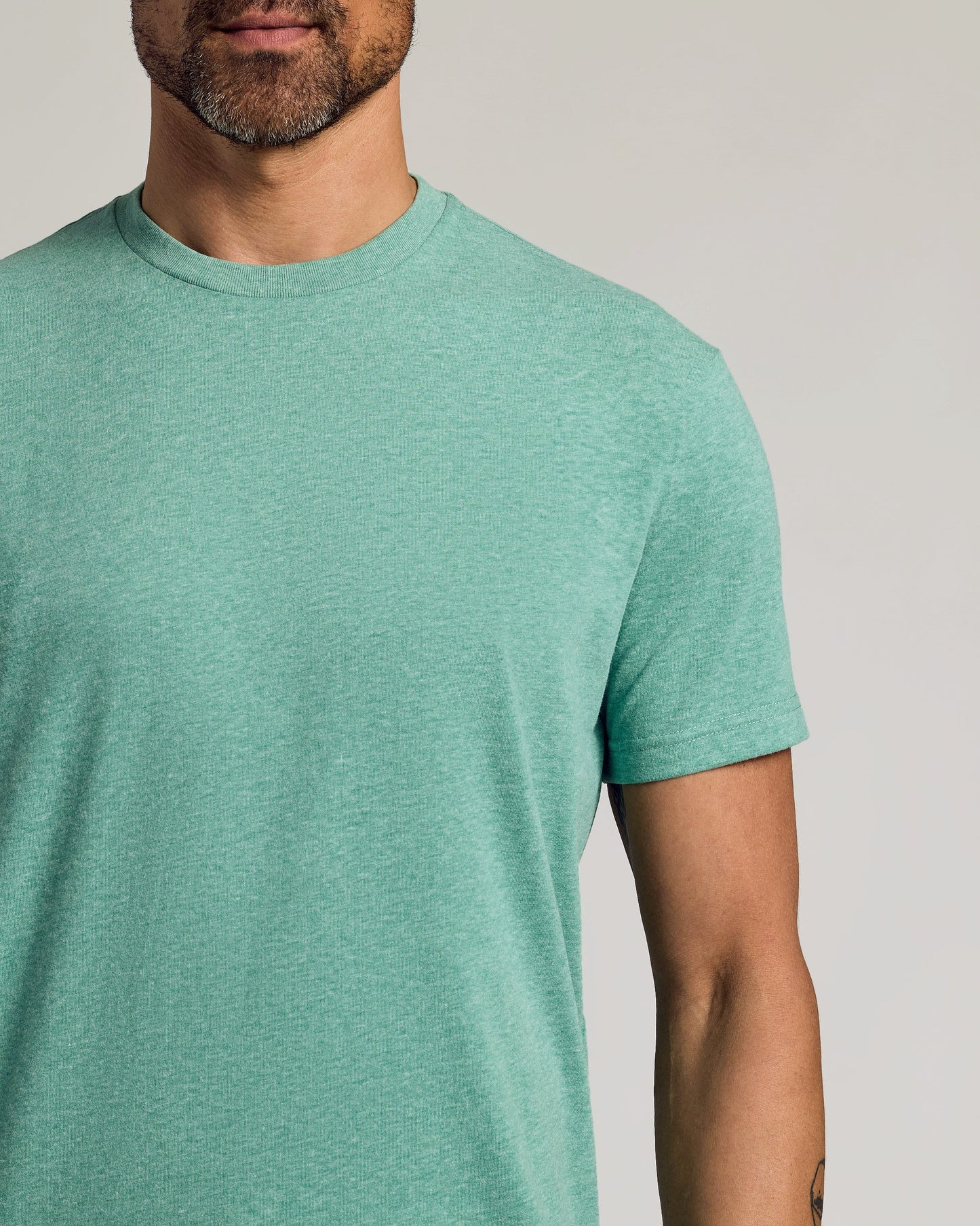 Light Heather Greenery Classic Crew Neck