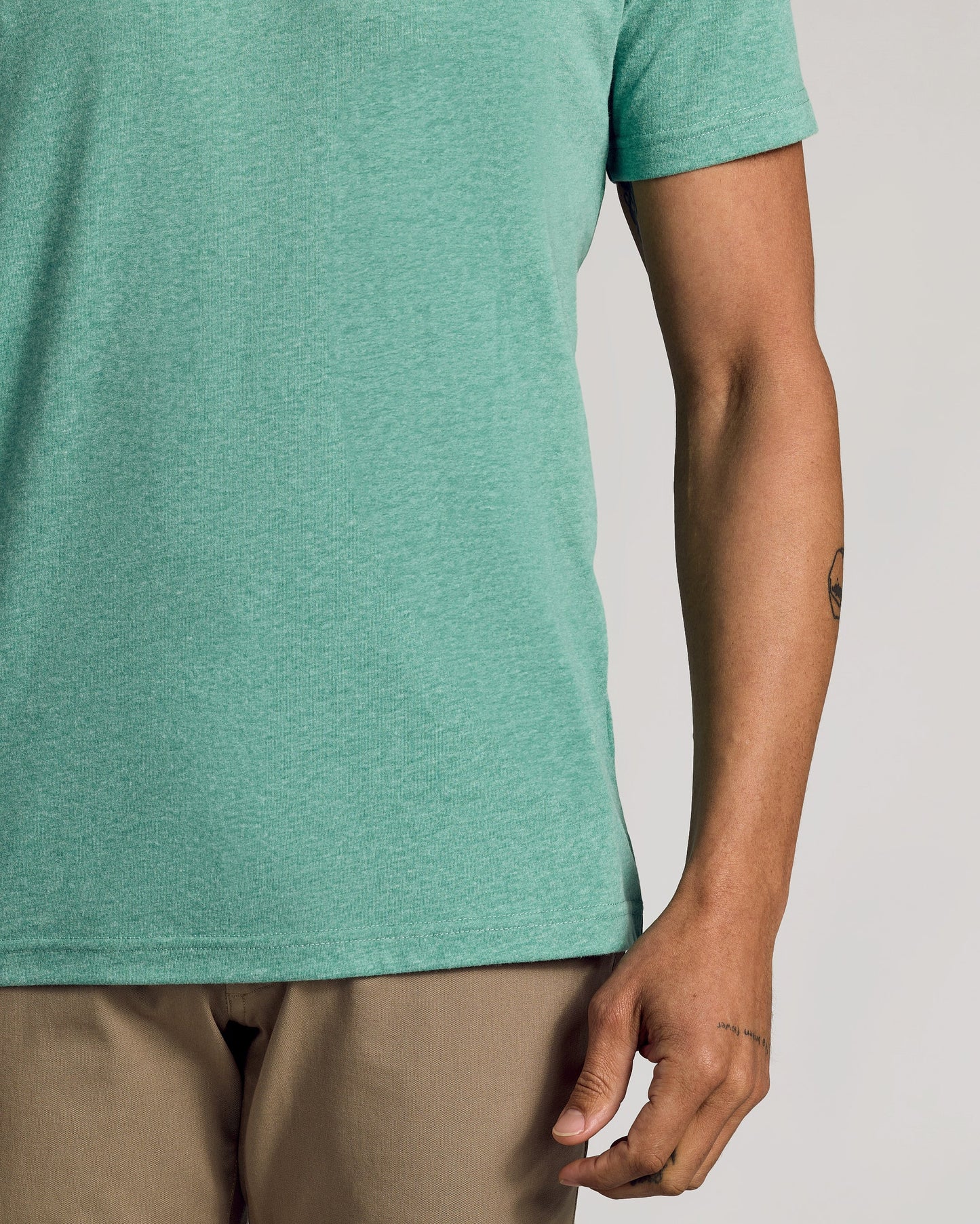 Light Heather Greenery Classic Crew Neck