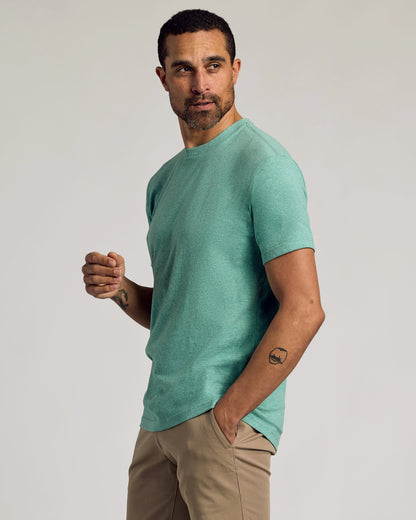 Light Heather Greenery Classic Crew Neck