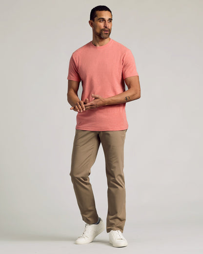 Light Heather Vermilion Classic Crew Neck