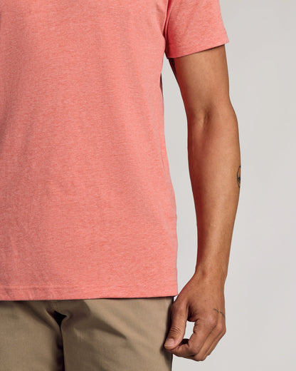 Light Heather Vermilion Classic Crew Neck