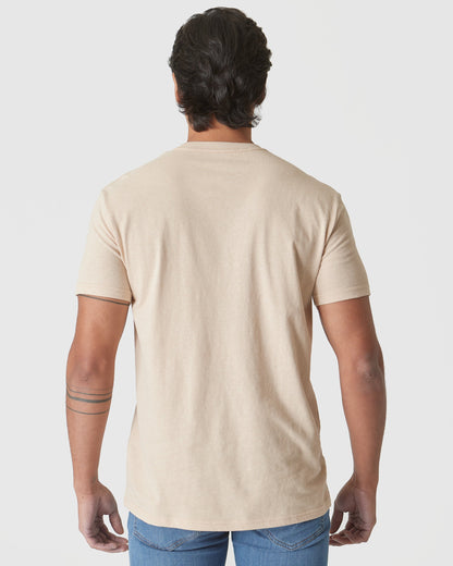 Light Camel Cream Heather Classic Crew
