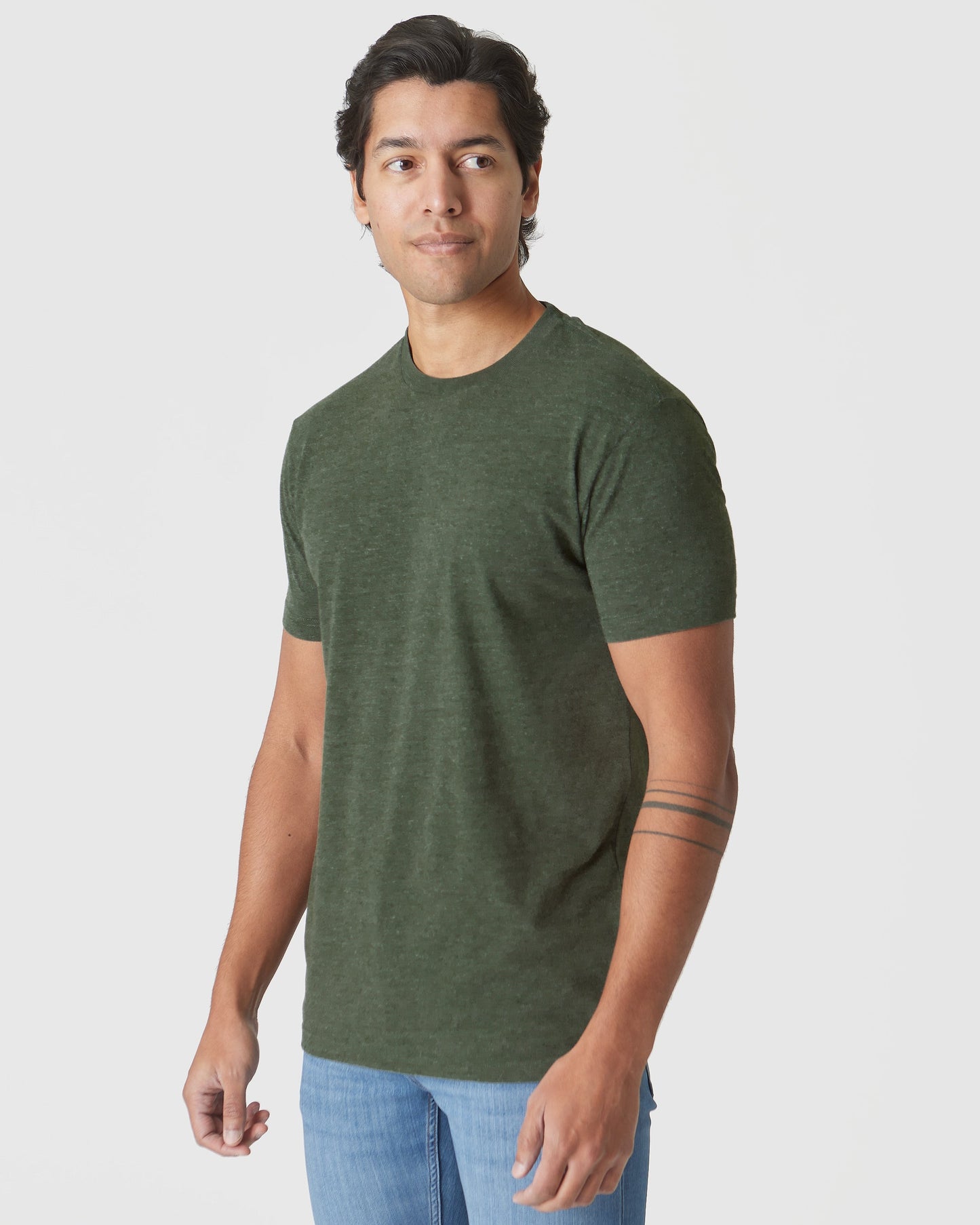 Racing Green Heather Classic Crew