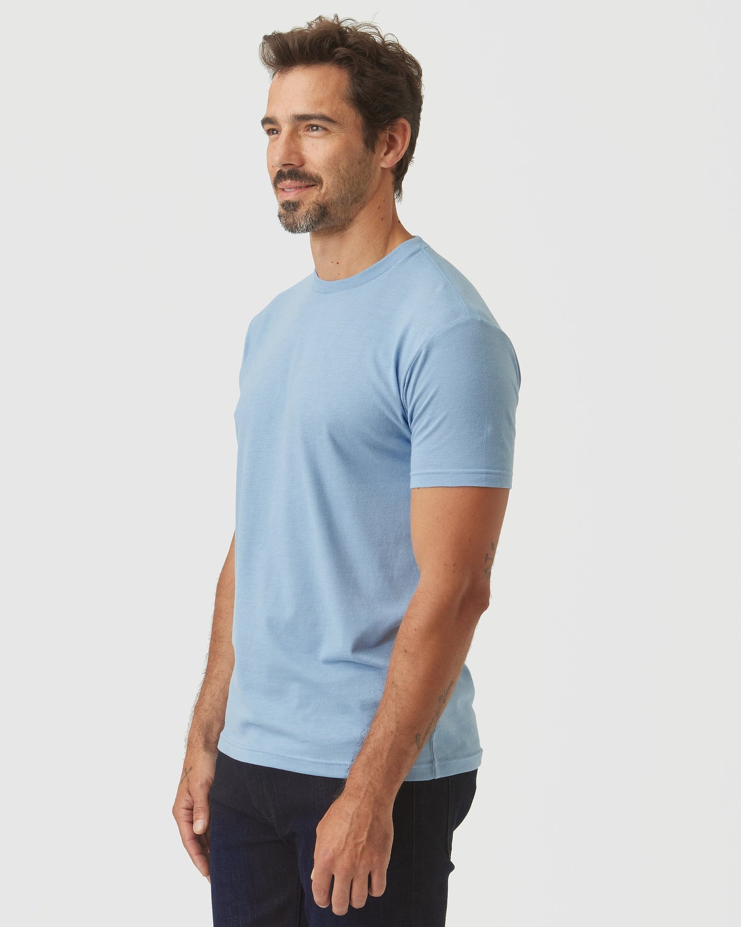 Sky Blue Heather Classic Crew
