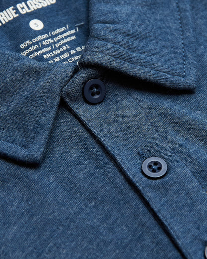 Deep Sea Blue Heather Classic Polo