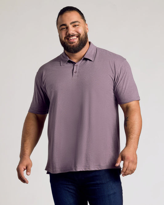 Dark Heather Amethyst Classic Polo