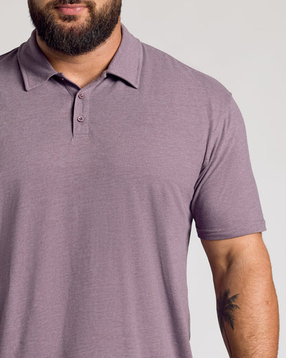 Dark Heather Amethyst Classic Polo