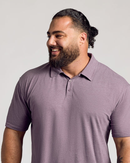 Dark Heather Amethyst Classic Polo