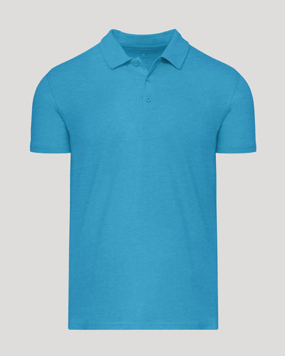 Dark Heather Bahama Blue Classic Polo