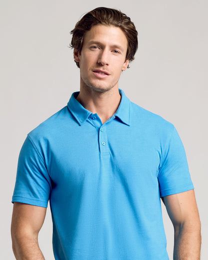 Dark Heather Bahama Blue Classic Polo